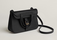💥Hermes Mini Halzan black GHW