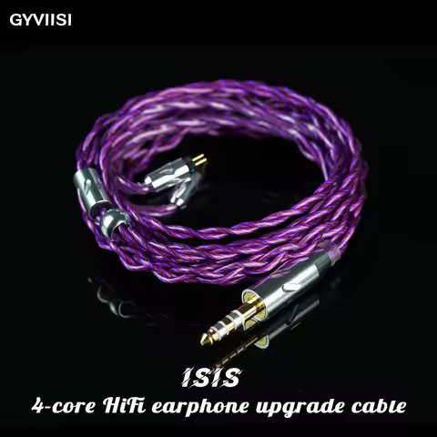 GVS-29 Single Crystal Silver Plated HiFi IEM Upgrade Line 4.4mm 2.5mm 3.5mm Balanced Suitable For Se
