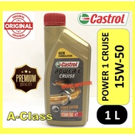 CASTROL POWER 1 CRUISE 15W-50 4T ENGIN OIL POWER1 ENGINE OIL 15W50 MINYAK HITAM CASTROL POWER 1 15W 