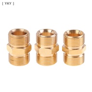 YKY High Pressure Washer Hose Extension Connector Adapter Copper M22 14mm & 15mm