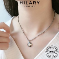 HILARY JEWELRY Perempuan Sterling Women Korean Leher Silver 925 Perak Retro Necklace Smiley Pendant 純銀項鏈 Chain Original Rantai Accessories For N267