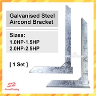 Galvanised Steel Aircond Outdoor Bracket 1set 1.0hp-1.5hp 2.0hp-2.5hp