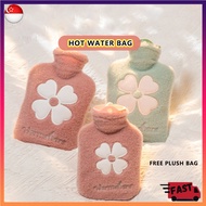 Hot Water Bag With Plush Cloth Hot Compress Stomach Hot Water Bag Dysmenorrhea Warm Water Bag