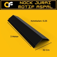 Nock Jurai Aspal Pasir - Atap Ferdam Nock Spandek 3 Meter Ketebalan 0.25 Wuwungan Metal