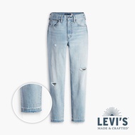 Levis LMC MOJ頂級日本布 女款 復古高腰廓型牛仔長褲 / 精工磨損刷破工藝 / 不收邊褲管 熱賣單品