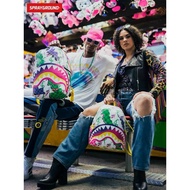 SprayGround2022 Contrast Color Shark Mouth Backpack Male Street Wear Couple Parent-Child Schoolbag F