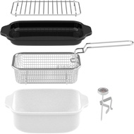 Square deep fryer pot with fryer basket