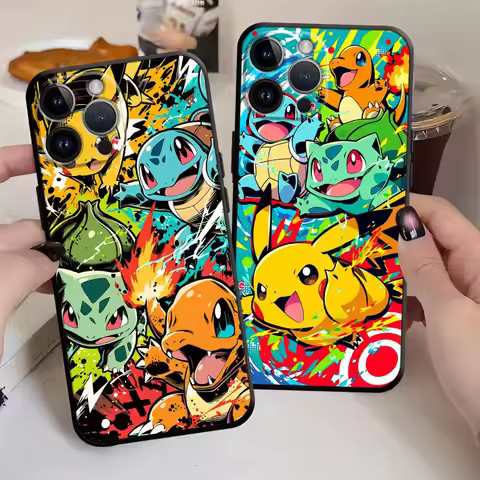 Cartoon Hot Pokemon Funda Phone Cover Phone Case for Apple iPhone 17 Pro Max 15 Pro 7 8 11 14 13 12 