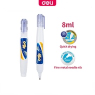 Deli Portable Correction Pen Non-toxic Formula Correction Liquid Office School Supplies E7287