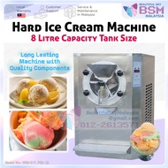 8 Litre Hard Ice Cream Gelato Machine Sorbet Scoop Mesin Aiskrim Corek Yogurt 8L Tabung Icecream Mal