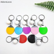 ADL  Key Chain Table Tennis Keychain Racquet Keyring Table Tennis Racket Key Ring Bag Pendant Decora