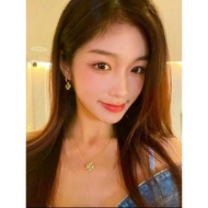 4-leaf clover necklace and earring Set