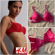 Aubede Lace Bra with thin pads Straps Branded Import Original Jastip plain Bra beha good export surp