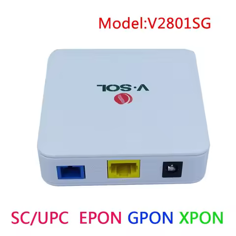 ONT V2801Q 2.5G GPON Epon XPON FTTH Onu Modem 1GE terminal V2801SG PPPOE ZTE chip V2801SG Bridge Rou