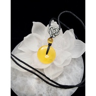 Full Honey Amber Damar Flower Stone Pendant Necklace HQ 19mmnatural C1316