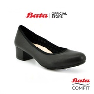 Bata DRESS Cut Shoes Women's Formal 1 Inch High Heels Slip-On Style Black Code 6516824