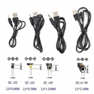 5V DC Power Cable Charger USB A Male to 2.0 3.5 5.5mm