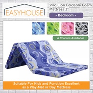 Viro Lion Foldable Foam Mattress 3” | Bedroom | Available in 2 Mattress Sizes and 4 Colours