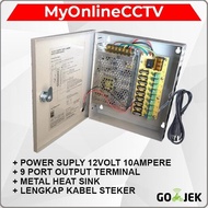 ORIGINAL Adaptor 12V 10A 12 Volt 10 Ampere CCTV Power Suply Box Panel