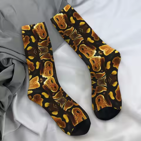Men's Socks Ball Python Morph Snake Stockings Spring Fashion Comfortable Socks Graphic Cycling Anti 