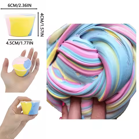 80ml Fluffy Slime Supplies Toys Soft DIY Clay Light Plasticine Non-Sticky Putty Modelling Charms Sli