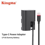 KingMa LP-E6 LP-E6NH USB Type-C Dummy Battery Power Adapter For Canon EOS R5 R6 5DS R 7D 6D 5D3 5D4 