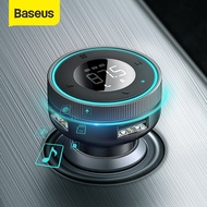 Baseus FM Transmitter Modulator Car Bluetooth 5.0 Handsfree Aux Adapter 3.4A Dual USB Car Charger MP3 Player Radio Transmitter