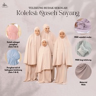 Hanna Mirae Telekung Budak Sekolah QASEH SAYANG Sejuk Lembut Ironless Selesa Travel Saiz 5-17 Tahun 