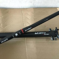 ORIGINAL AND MOST TRUSTED LITEPRO CARBON FLAT GLOSSY BLACK HANDLEBAR SEATPOST PACKAGE