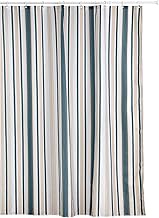 TATAY Shower Curtain Fabric 220 x 200 cm | With 16 Rings | Washable Shower Curtain Modern Design | D