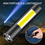 Camping Hiking Outdoor EDC 3 Modes Torchlight Mini COB XPE LLED Flashlight Bright Lamp Emergency