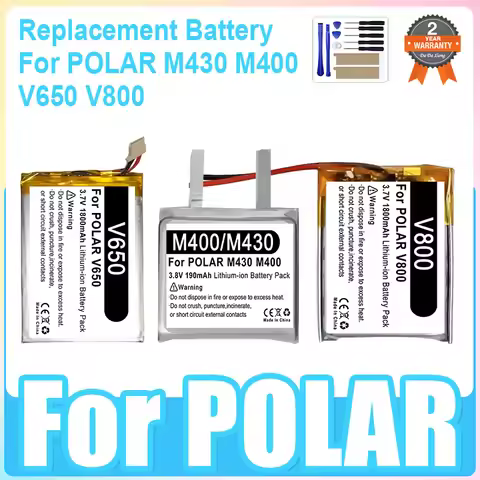 Replacement Battery For POLAR M430 M400 V650 V800 Li-Po Bateria + Tools