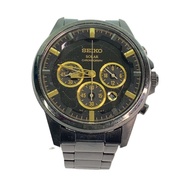 SEIKO Men's Watch Solar Analog -- BLK V175-0AF0