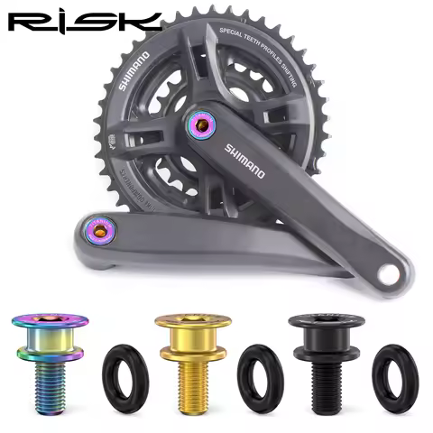 RISK Square Spindle BB Bolts Mountain Bike Titanium Alloy Square Hole M8x15mm Central Axis Fixing Wa