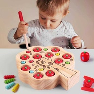 Solid Wood Apple Tree Educational Number Cognition Magnetic Insect Catching Intelligence Early Educa