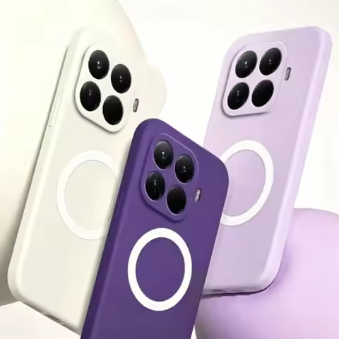 Magnetic Liquid Silicone Soft Case for Xiaomi 17 15T 14T 13 Pro Candy Color Camera Protective Anti-d