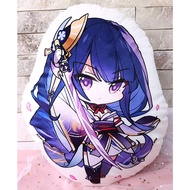 Chibi raiden shogun genshin impact double-sided printed sleeping pillow