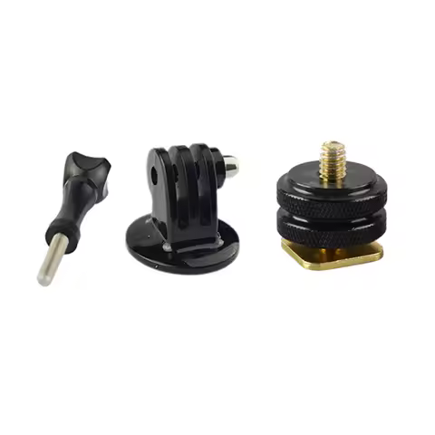 For Gopro Accessories 1/4'' Hot Shoe Adapter +Tripod Mount + Screw for Gopro 6 5 4 3 3+ SJCAM for Xi