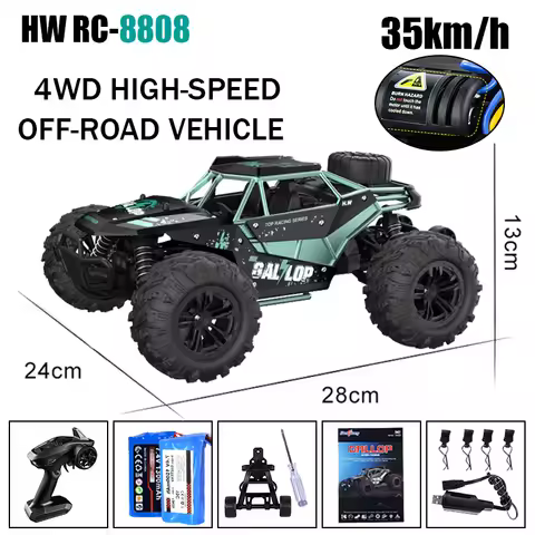 RC car 1/16 HW8808 35km/h VS 9522 50km/h 4WD High Speed Off-Road Drift Remote Control Car Profession
