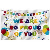 Anley 3x5 Ft We are so Proud of You Banner - Congratulations Banner Graduation Banner