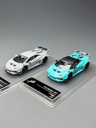 Ready Stock King Model 1: 64 Calf LB Wide Body Huracan Alloy Car Model Open Cover Out of Print Model