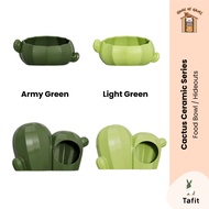 Tafit | Cactus Ceramic Hideout Food Bowl Series Hamster Foodbowl Hamster Hideout Hamster Ceramic Hideout