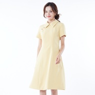 Miss Office เดรสแต่งปกตัดต่อช่วงอก (MD-105)