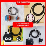 1set 22.5w Set of 4 PCS Cable & Charger Head Protective Cover Package for Samsung 22.5w Charger 22.5