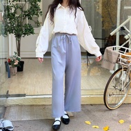 Long Trousers Slippery Chiffon Wide Pants 5 Colors Slimmer Look Legs Women's Girls FW Beauty Clothes