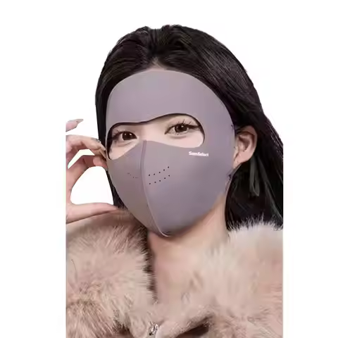 Winter Fleece Lined Face Mask Hyaluronic Acid Fiber Full Face Coverage Windproof Ski Cycling Warm Ma
