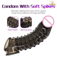 Hengt Cock Enlarger Condom Sheath Delay Reusable Penis Sleeve Extender Realistic Penis Condom Silicone Extension Sex Toy