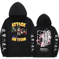 Anime Mikasa Ackerman Attack on Titan Hoodie Oversized Harajuku Japan Manga Pattern Sweatshirt Men Women Long Sleeves Hoodies XS-4XL