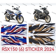 HONDA RSX150 BODY COVER STICKER STRIPE COVER SET RSX150 2024 (6) COLOUR WHITE GREY HONDA RSX 150 REP