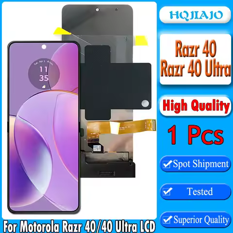 6.9" AMOLED For Motorola Razr 40 Ultra LCD XT2321 Foldable Display Touch Screen Digitizer Assembly F